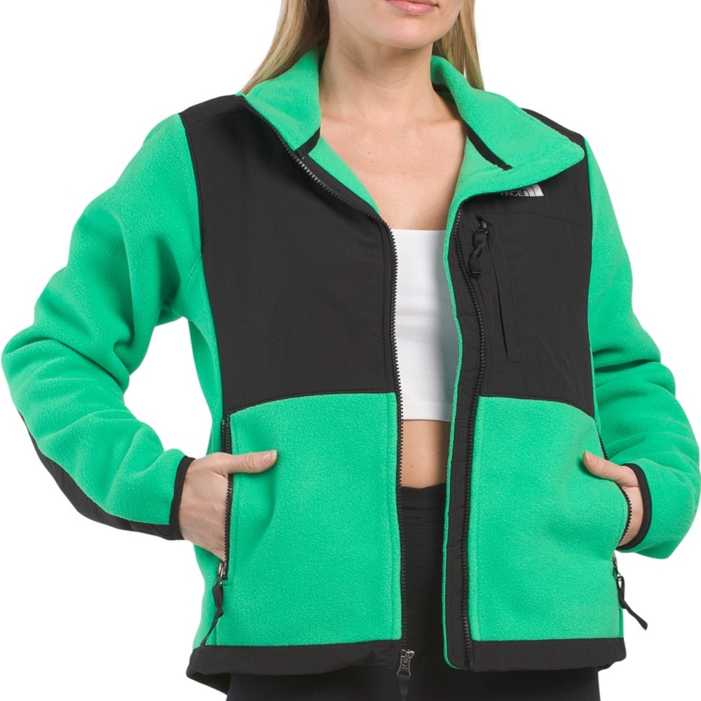 North face emerald green Denali jacket